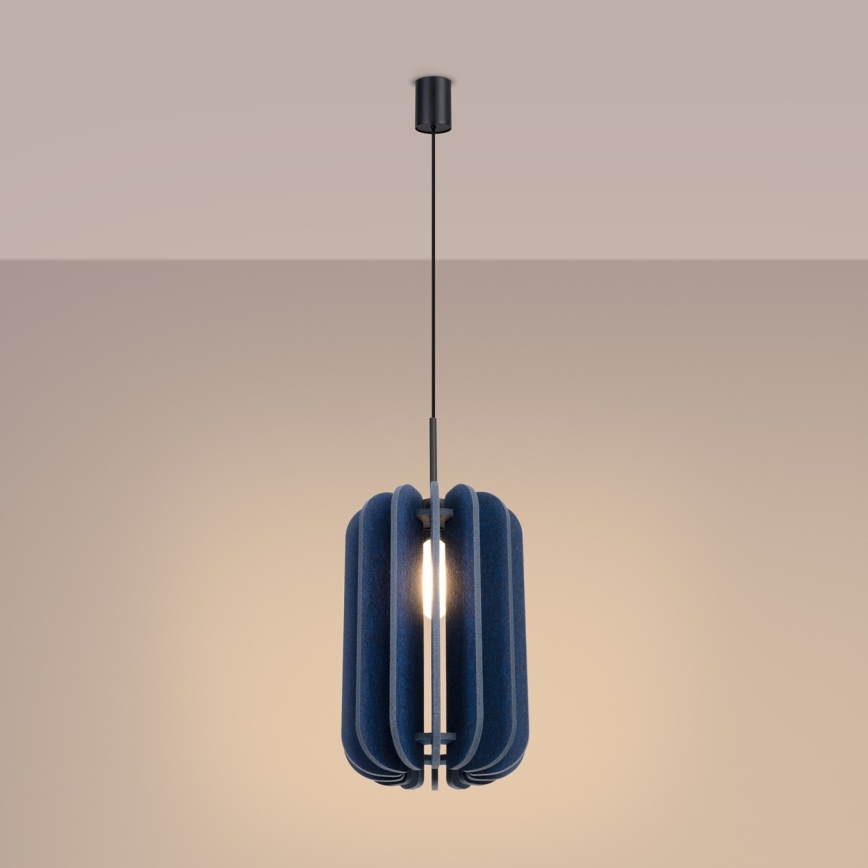 Suspension sur câble MULA 1xE27/15W/230V Ø 27 cm bleu