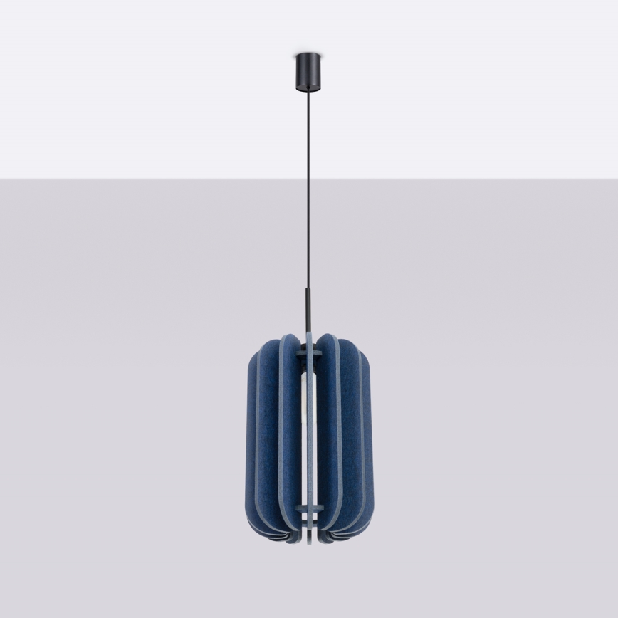 Suspension sur câble MULA 1xE27/15W/230V Ø 27 cm bleu