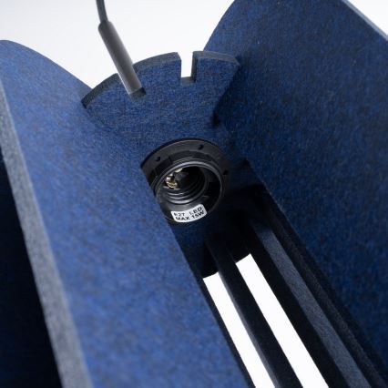 Suspension sur câble MULA 1xE27/15W/230V Ø 27 cm bleu