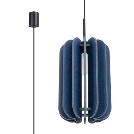 Suspension sur câble MULA 1xE27/15W/230V Ø 27 cm bleu