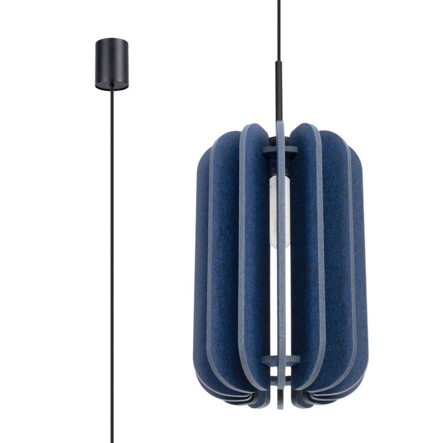 Suspension sur câble MULA 1xE27/15W/230V Ø 27 cm bleu