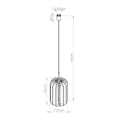 Suspension sur câble MULA 1xE27/15W/230V Ø 27 cm bleu