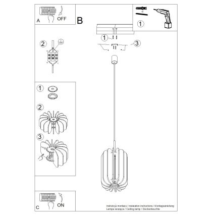 Suspension sur câble MULA 1xE27/15W/230V Ø 27 cm bleu