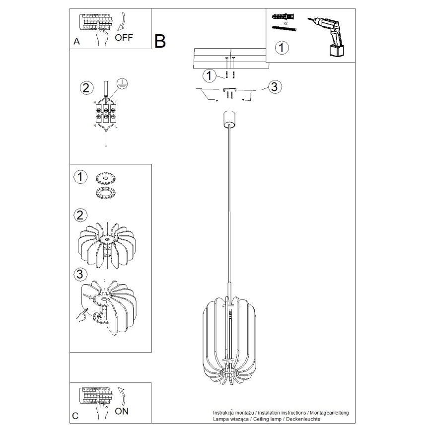Suspension sur câble MULA 1xE27/15W/230V Ø 27 cm bleu