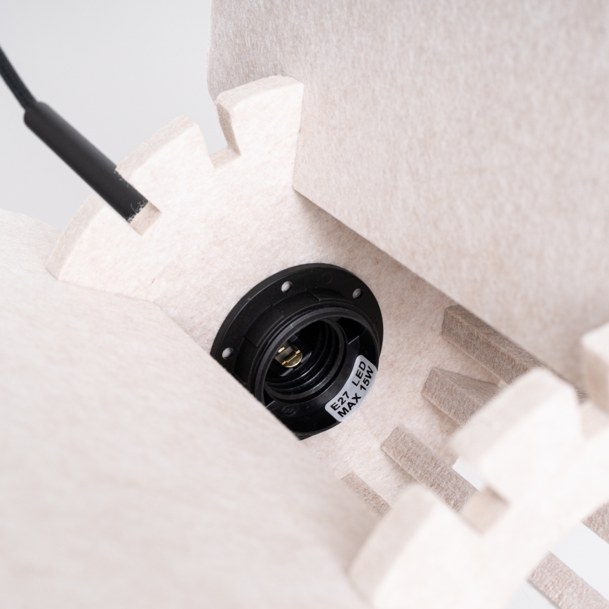 Suspension à câble MULA 1xE27/15W/230V Ø 45 cm crème