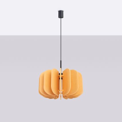 Suspension sur câble MULA 1xE27/15W/230V, Ø 45 cm, jaune