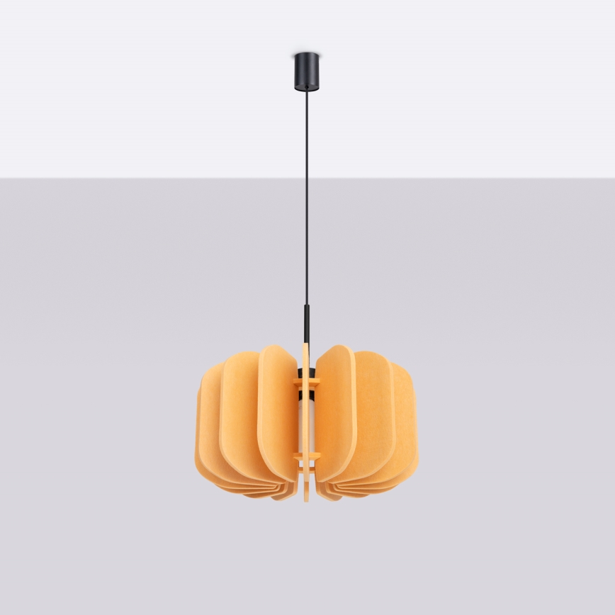 Suspension sur câble MULA 1xE27/15W/230V, Ø 45 cm, jaune