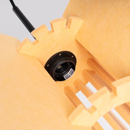 Suspension sur câble MULA 1xE27/15W/230V, Ø 45 cm, jaune