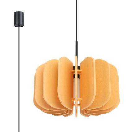 Suspension sur câble MULA 1xE27/15W/230V, Ø 45 cm, jaune