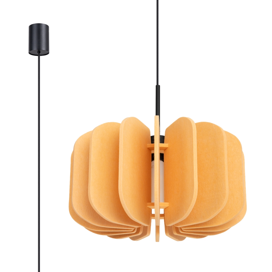 Suspension sur câble MULA 1xE27/15W/230V, Ø 45 cm, jaune
