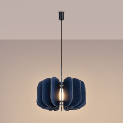 Suspension sur câble MULA 1xE27/15W/230V Ø 45 cm bleu