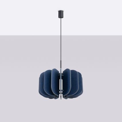 Suspension sur câble MULA 1xE27/15W/230V Ø 45 cm bleu