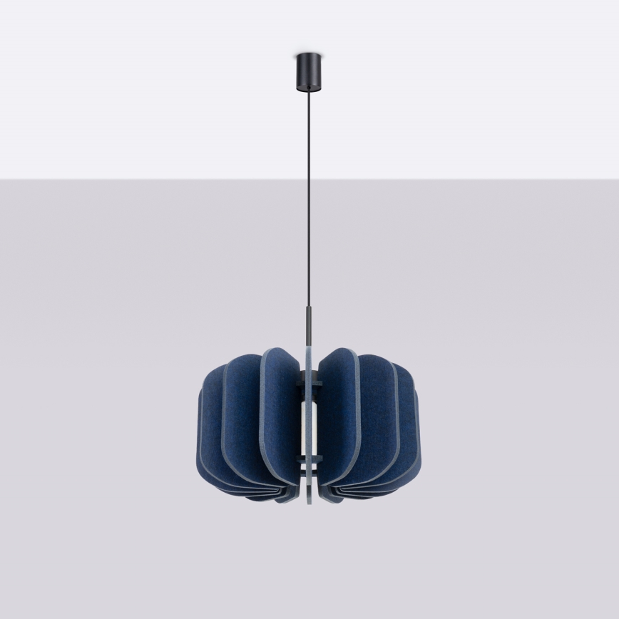 Suspension sur câble MULA 1xE27/15W/230V Ø 45 cm bleu