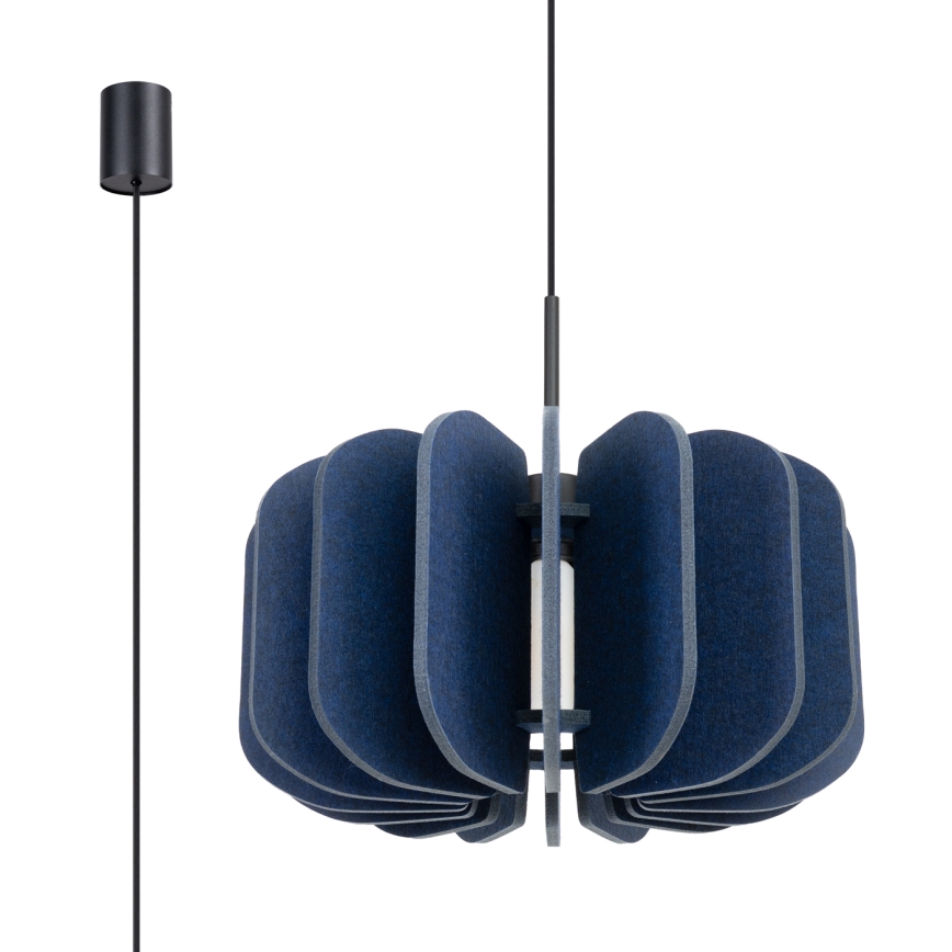 Suspension sur câble MULA 1xE27/15W/230V Ø 45 cm bleu