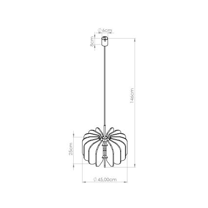Suspension sur câble MULA 1xE27/15W/230V Ø 45 cm bleu