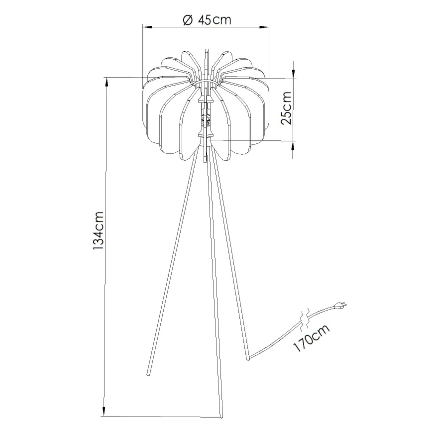 Lampadaire MULA 1xE27/15W/230V bleu