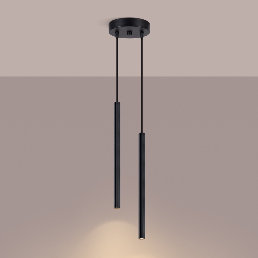 Suspension sur câble ARCHE 2xG9/8W/230V noire