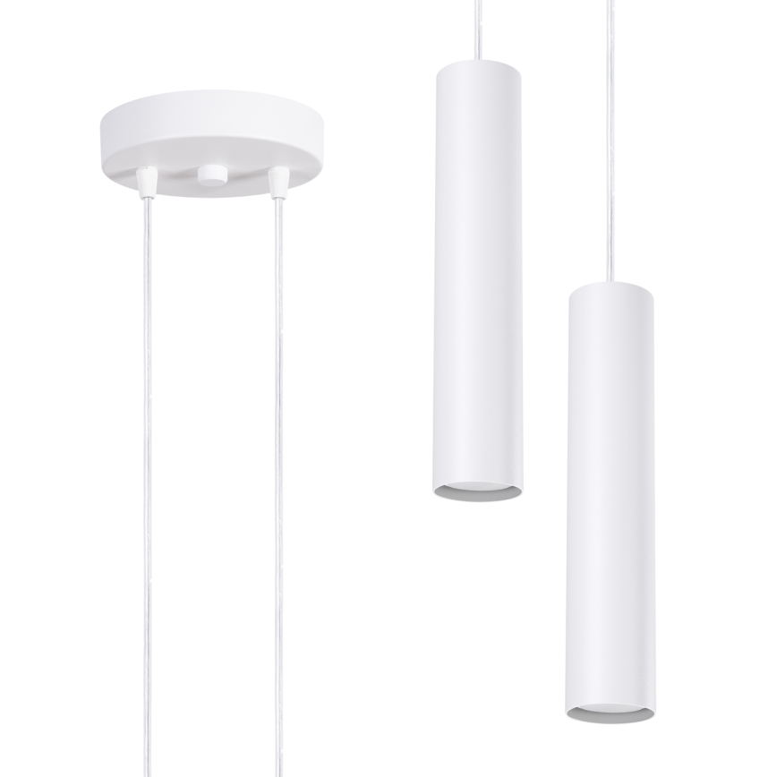 Suspension sur câble LAGOS 2xGU10/10W/230V blanche