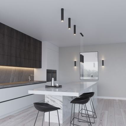 Suspension sur câble LAGOS 2xGU10/10W/230V noire