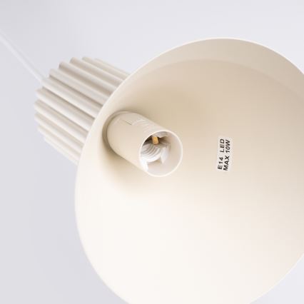 Suspension sur câble ESTRIA 3xE14/10W/230V Ø 30 cm crème