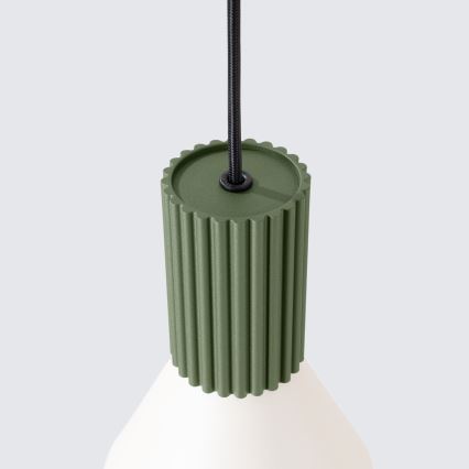 Suspension sur câble ESTRIA 1xE14/10W/230V Ø 14 cm vert