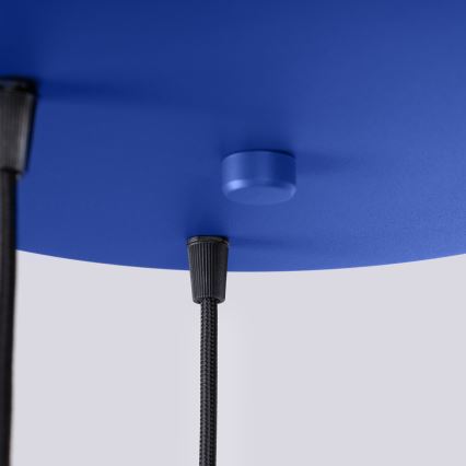 Suspension sur câble ESTRIA 3xE14/10W/230V Ø 30 cm bleu