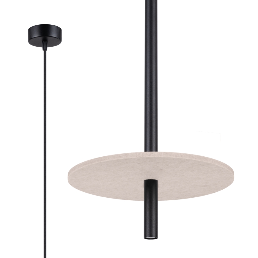 Suspension FELTRO sur câble 1xG9/8W/230V noir/crème