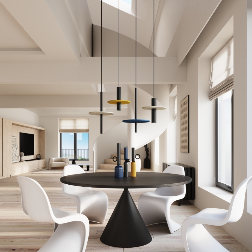 Suspension sur câble FELTRO 1xG9/8W/230V noire/jaune