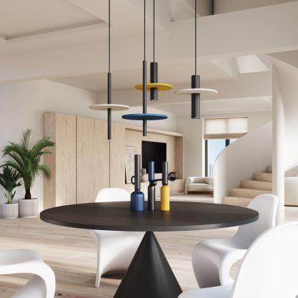 Suspension sur câble FELTRO 1xG9/8W/230V noire/jaune