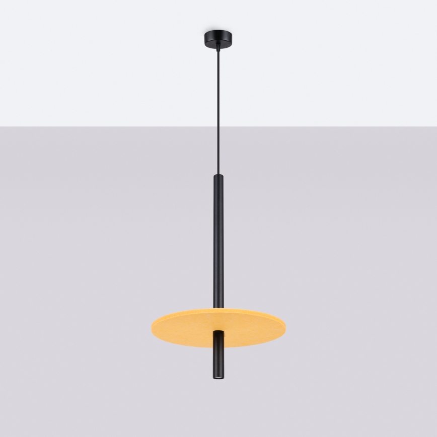 Suspension sur câble FELTRO 1xG9/8W/230V noire/jaune