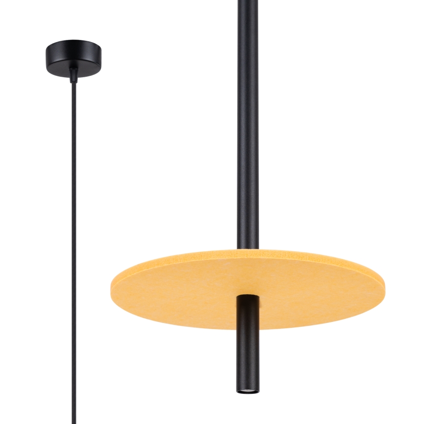 Suspension sur câble FELTRO 1xG9/8W/230V noire/jaune