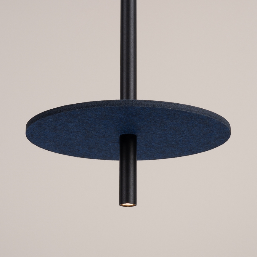 Suspension FELTRO sur câble 1xG9/8W/230V noir/bleu