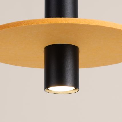 Suspension sur cordon PELTA 1xGU10/10W/230V noir/jaune