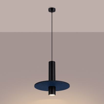 Suspension sur câble PELTA 1xGU10/10W/230V noir/bleu