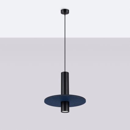 Suspension sur câble PELTA 1xGU10/10W/230V noir/bleu