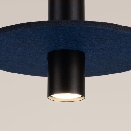 Suspension sur câble PELTA 1xGU10/10W/230V noir/bleu