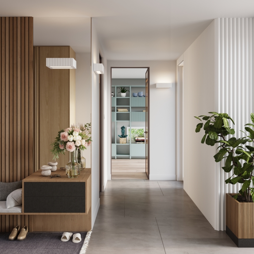 Applique murale RIGATA 1xE27/15W/230V céramique/blanche