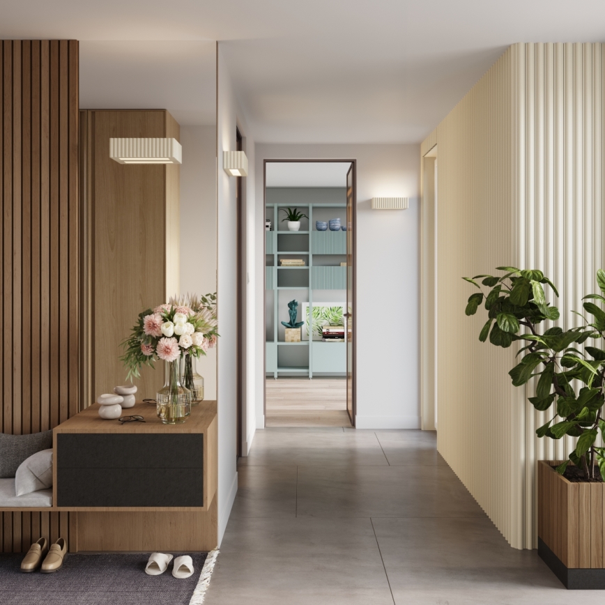 Applique murale RIGATA 1xE27/15W/230V céramique/crème