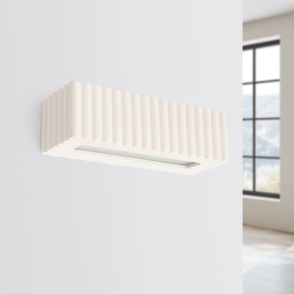 Applique murale RIGATA 1xE27/15W/230V céramique/crème
