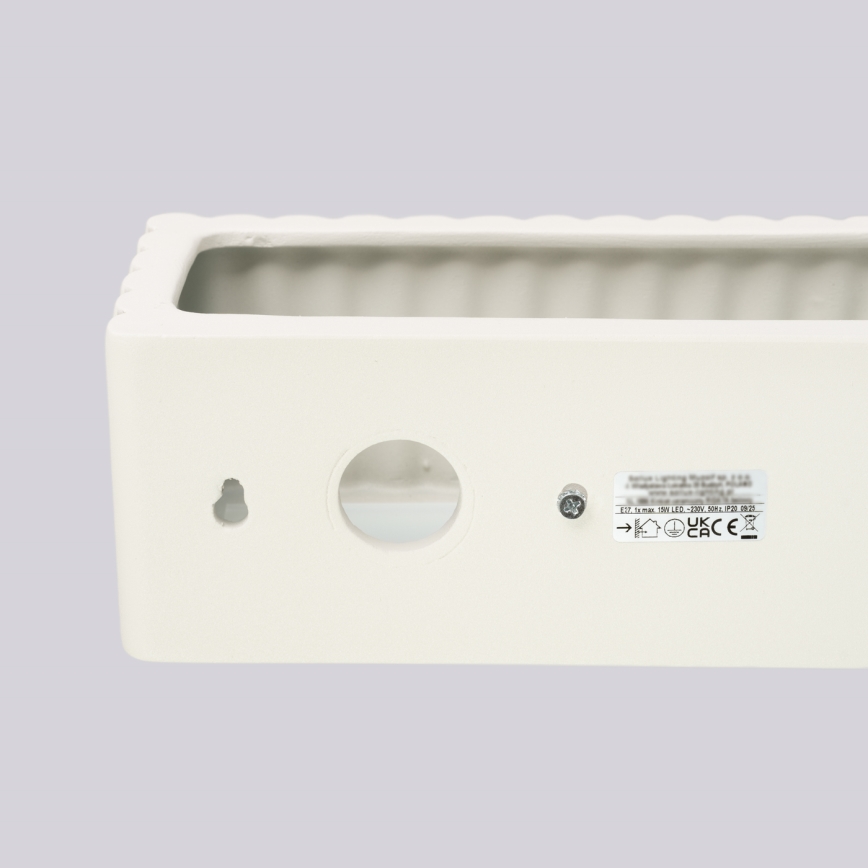 Applique murale RIGATA 1xE27/15W/230V céramique/crème