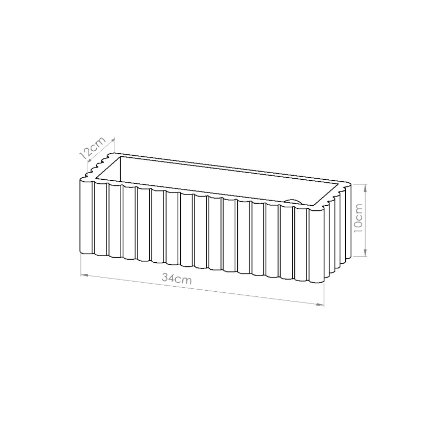 Applique murale RIGATA 1xE27/15W/230V céramique/crème