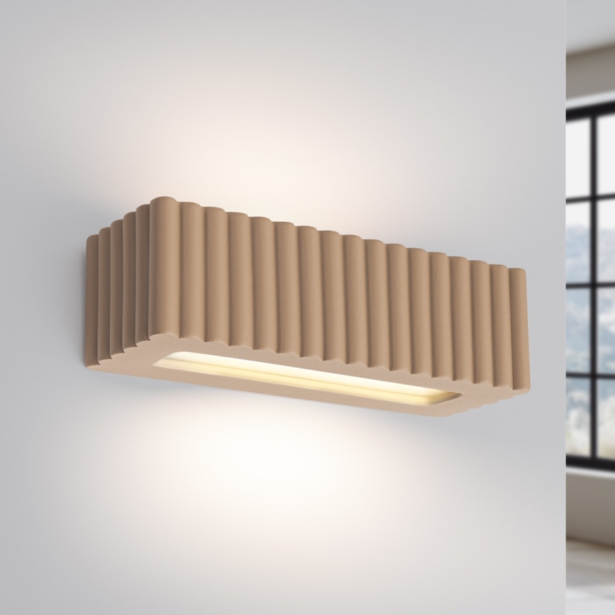 Applique RIGATA 1xE27/15W/230V céramique/taupe