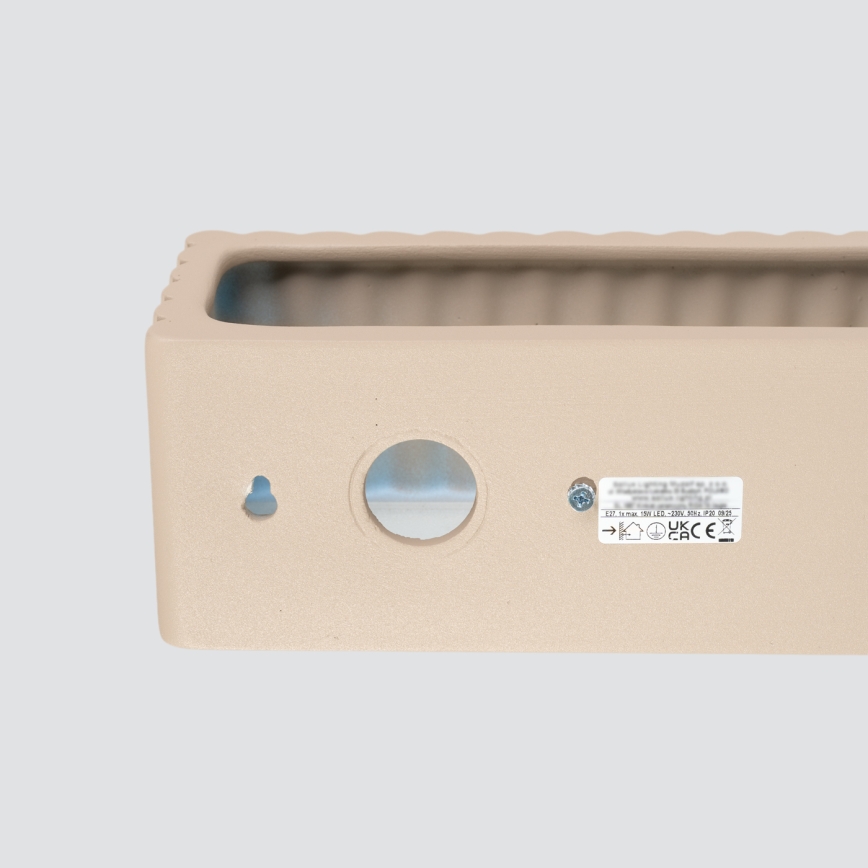 Applique RIGATA 1xE27/15W/230V céramique/taupe