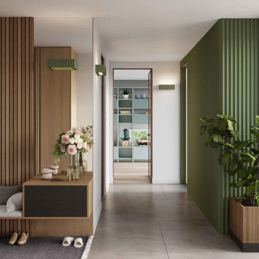 Applique murale RIGATA 1xE27/15W/230V céramique/verte