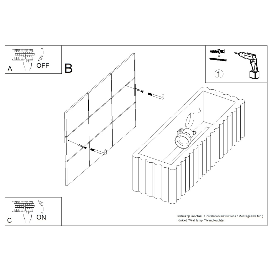 Applique murale RIGATA 1xE27/15W/230V céramique/verte