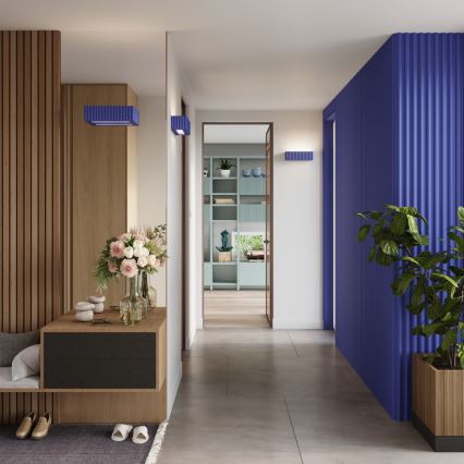 Applique murale RIGATA 1xE27/15W/230V céramique/bleu