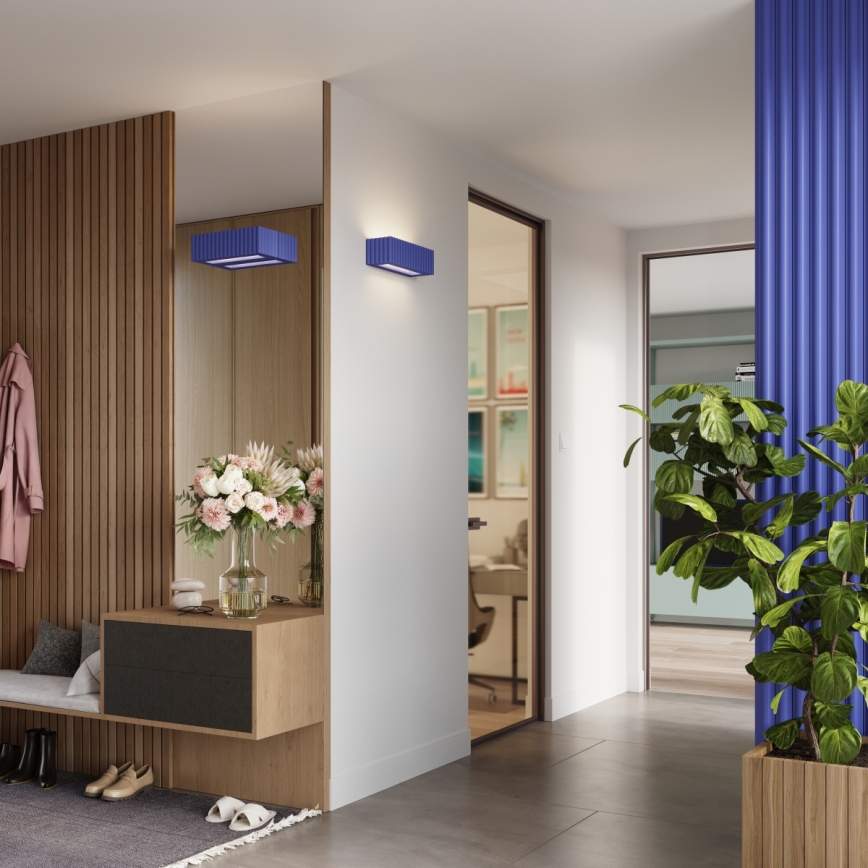 Applique murale RIGATA 1xE27/15W/230V céramique/bleu