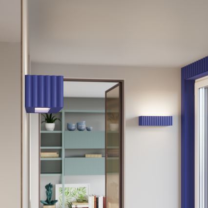 Applique murale RIGATA 1xE27/15W/230V céramique/bleu