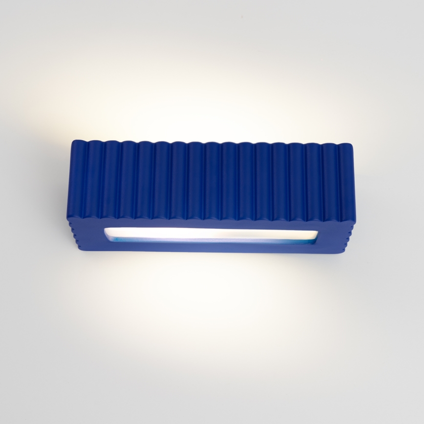 Applique murale RIGATA 1xE27/15W/230V céramique/bleu