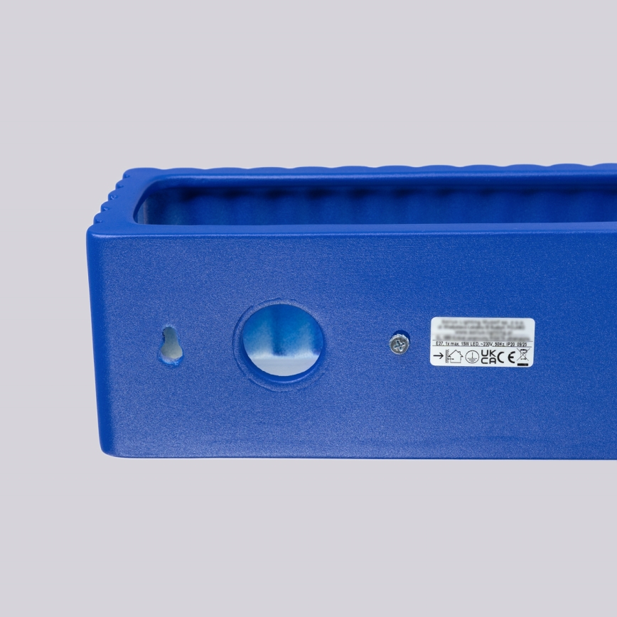 Applique murale RIGATA 1xE27/15W/230V céramique/bleu